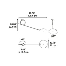 Load image into Gallery viewer, Spring Wall Light - line drawing.