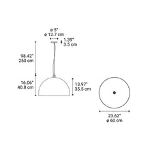 Load image into Gallery viewer, Urban Pendant Light - line drawing.