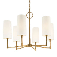 Load image into Gallery viewer, Dillon Chandelier in 6-Light/Aged Brass.