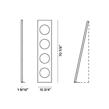 Load image into Gallery viewer, Dolmen LED Floor Lamp - line drawing.