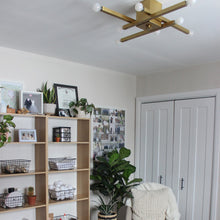 Load image into Gallery viewer, Dona Flush Mount Ceiling Light in living room.
