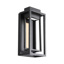 Load image into Gallery viewer, Dorne Outdoor LED Wall Light in Black.