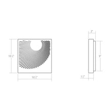 Load image into Gallery viewer, Dotwave™ Outdoor LED Wall Light - line drawing.