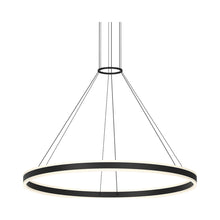 Load image into Gallery viewer, Double Corona™ Ring LED Pendant Light in Large/Satin Black.