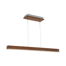 Load image into Gallery viewer, Drift Linear LED Pendant Light in Medium/Dark Walnut.