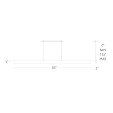Load image into Gallery viewer, Drift Linear LED Pendant Light - line drawing.
