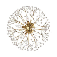 Load image into Gallery viewer, Dunkirk Flush Mount Ceiling Light in Aged Brass.
