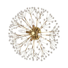 Load image into Gallery viewer, Dunkirk Flush Mount Ceiling Light in Aged Brass.