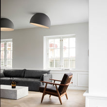 Load image into Gallery viewer, Duo Bowl LED Ceiling Light in living room.