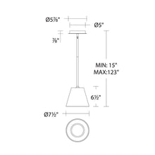 Load image into Gallery viewer, Chandra LED Mini Pendant Light - line drawing.