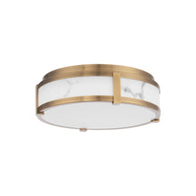 Load image into Gallery viewer, Constantine LED Flush Mount Ceiling Light in Aged Brass (14-Inch).