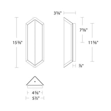Load image into Gallery viewer, Corte Outdoor LED Wall Light - line drawing.