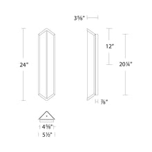 Load image into Gallery viewer, Corte Outdoor LED Wall Light - line drawing.