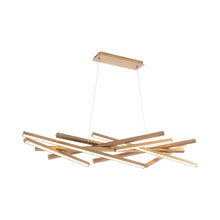 Load image into Gallery viewer, Parallax LED Chandelier in Aged Brass (Large).