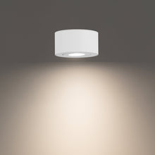 Load image into Gallery viewer, Peek Outdoor LED Flush Mount Ceiling Light in Detail.