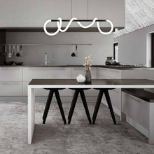 Load image into Gallery viewer, Tightrope LED Pendant Light in kitchen.
