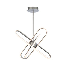 Load image into Gallery viewer, Valerius LED Chandelier in Brushed Nickel.