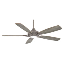 Load image into Gallery viewer, Dyno LED Ceiling Fan in Burnished Nickel / Savannah Gray.