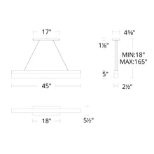 Load image into Gallery viewer, Effercescent LED Pendant Light - line drawing.