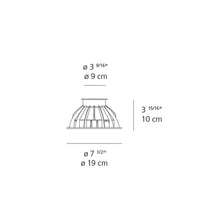 Load image into Gallery viewer, Ego Drive-Over Round Outdoor LED Ceiling Light - line drawing.