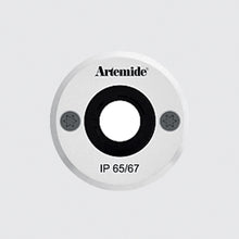 Load image into Gallery viewer, Ego Round Recessed Outdoor LED Ceiling Light in White RAL9002/Small (3000K/14 Degrees).
