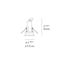Load image into Gallery viewer, Ego Round Recessed Outdoor LED Ceiling Light - line drawing.