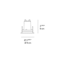 Load image into Gallery viewer, Ego Round Recessed Outdoor LED Ceiling Light - line drawing.