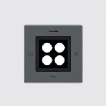 Load image into Gallery viewer, Ego Square Recessed Outdoor LED Ceiling Light in Stainless Steel/Large (3000k/38 Degrees).