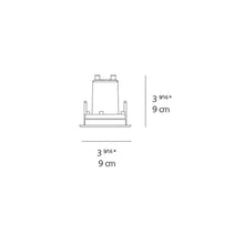 Load image into Gallery viewer, Ego Square Recessed Outdoor LED Ceiling Light - line drawing.