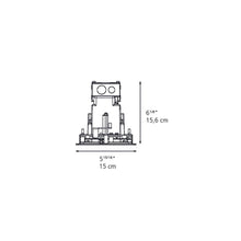 Load image into Gallery viewer, Ego Square Recessed Outdoor LED Ceiling Light - line drawing.