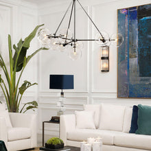 Load image into Gallery viewer, Bermude Chandelier in living room.
