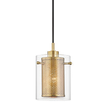 Load image into Gallery viewer, Elanor Pendant Light in Aged Brass.