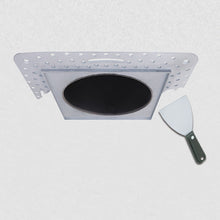 Load image into Gallery viewer, 4" Square Flush Mount Trim Adaptor in Detail.