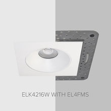 Load image into Gallery viewer, 4" Square Flush Mount Trim Adaptor in Detail.