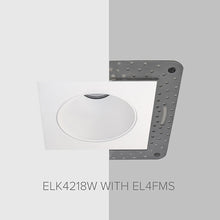 Load image into Gallery viewer, 4" Square Flush Mount Trim Adaptor in Detail.