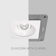 Load image into Gallery viewer, 4" Square Flush Mount Trim Adaptor in Detail.