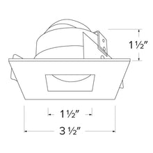 Load image into Gallery viewer, Pex™ 2″ Square Adjustable Pinhole - line drawing.