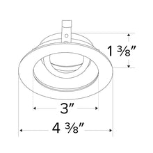Load image into Gallery viewer, Pex™ 3″ Round Adjustable Reflector - line drawing.