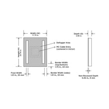 Load image into Gallery viewer, Acclaim LED Fog Free Mirror - line drawing.