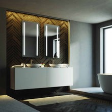 Load image into Gallery viewer, Bela LED Lighted Mirror in bathroom.