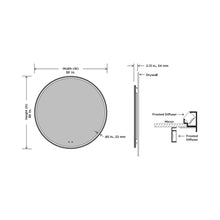 Load image into Gallery viewer, Brilliance LED Lighted Mirror - line drawing.