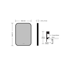 Load image into Gallery viewer, Eminence LED Lighted Mirror - line drawing.