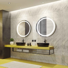 Load image into Gallery viewer, Eternity LED Lighted Mirror in bathroom.