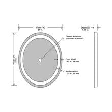 Load image into Gallery viewer, Eternity LED Lighted Mirror - line drawing.