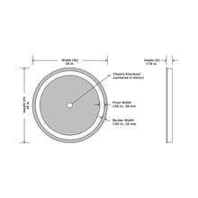 Load image into Gallery viewer, Eternity LED Lighted Mirror - line drawing.