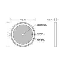 Load image into Gallery viewer, Eternity LED Lighted Mirror - line drawing.