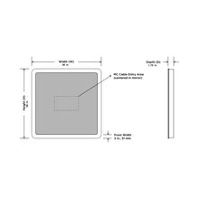Load image into Gallery viewer, Eyla LED Lighted Mirror - line drawing.
