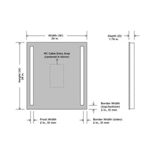 Load image into Gallery viewer, Fusion LED Lighted Mirror - line drawing.