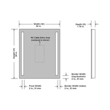 Load image into Gallery viewer, Fusion LED Lighted Mirror - line drawing.