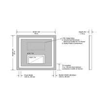 Load image into Gallery viewer, Integrity LED Lighted Mirror TV - line drawing.